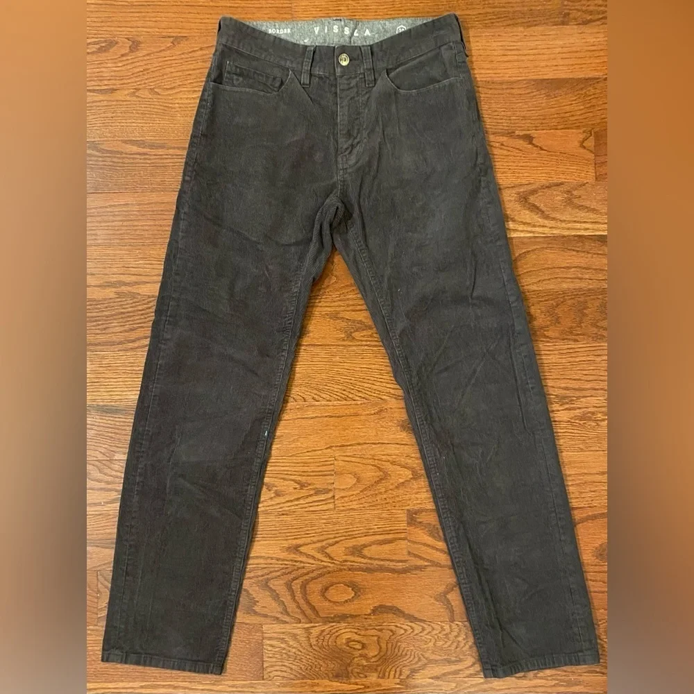 Vissla Corduroy Pant Sz 29 Graphite Border C Cord 5 Pocket Corduroy Inseam 30”